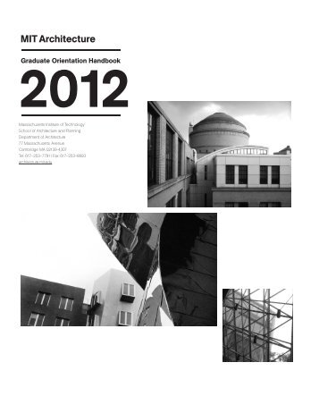 Graduate Orientation Handbook - MIT Architecture