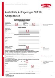 Ausfüllhilfe Abfragebogen 50,2 Hz Anlagendaten - Fronius ...