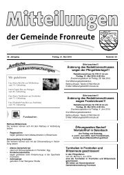Mitteilungsblatt vom 21.05.2010 - Fronreute
