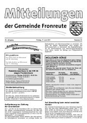 Mitteilungsblatt vom 17.06.2011 - Nummer 24 - Fronreute