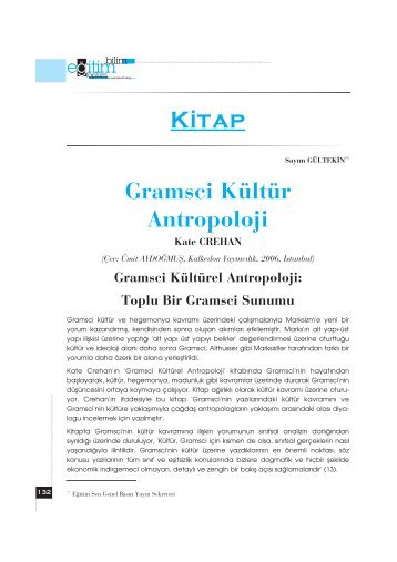 Gramsci Kültür Antropoloji Kate CREHAN