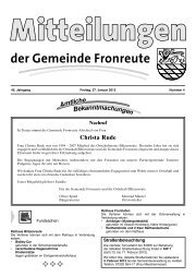 Mitteilungsblatt vom 27.01.2012 - Nummer 4 - Fronreute