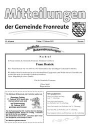 Mitteilungsblatt vom 17.02.2012 - Fronreute