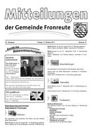 Mitteilungsblatt vom 14.10.2011 - Fronreute