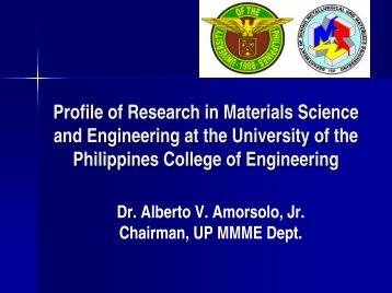 Profile of Research in Materials Science and Engineering