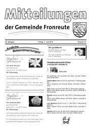 Mitteilungsblatt vom 11.06.2010 - Fronreute