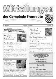Mitteilungsblatt vom 11.01.2013 - Fronreute