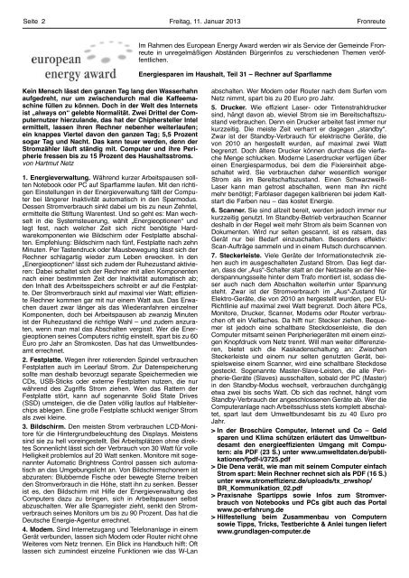 Mitteilungsblatt vom 11.01.2013 - Fronreute