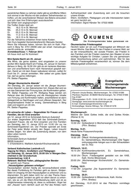 Mitteilungsblatt vom 11.01.2013 - Fronreute