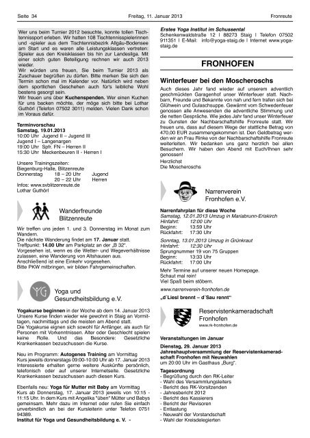 Mitteilungsblatt vom 11.01.2013 - Fronreute