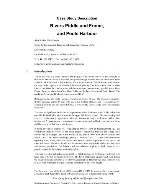 Rivers Piddle and Frome, and Poole Harbour