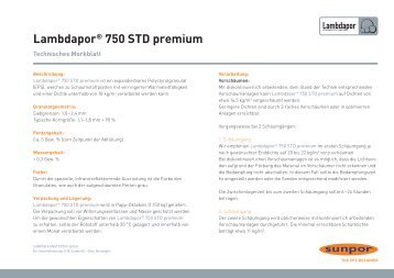 Lambdapor® 750 STD premium - Sunpor