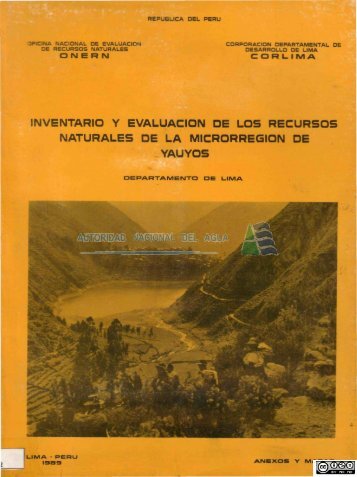 Inventario y evaluación de los recursos naturales de - Autoridad ...