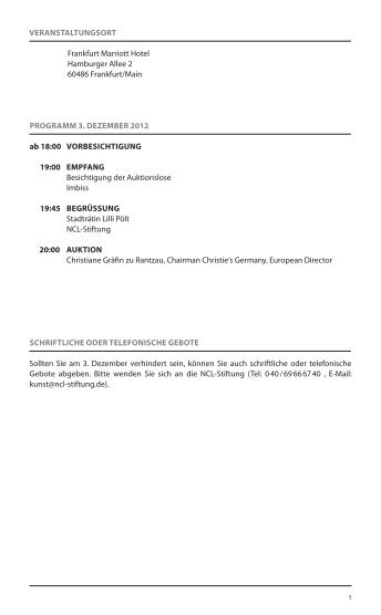 NCL_Katalog_FFM 2012.indd - NCL-Stiftung