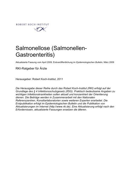 Salmonellose (Salmonellen- Gastroenteritis) - RKI