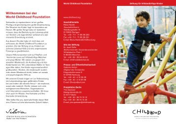 Willkommen bei der World Childhood Foundation