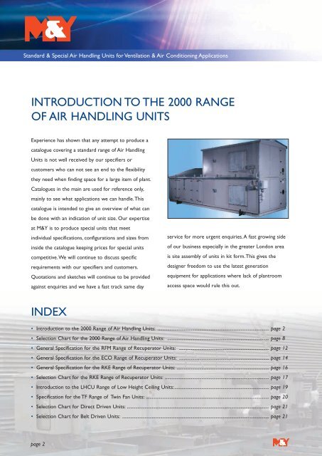 m&y brochure - airhandlingunits.co.uk