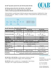 Download QUAB ® Specialties product specifications (PDF)