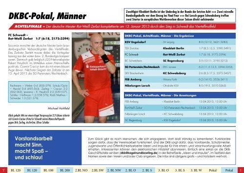 Bundesliga 120 Wurf Männer - DKBC