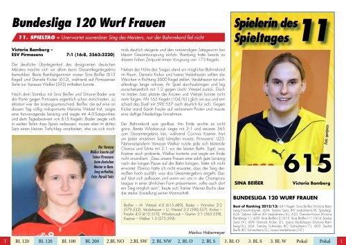 Bundesliga 120 Wurf Männer - DKBC
