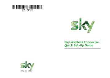 Sky Wireless Connector Quick Set-Up Guide