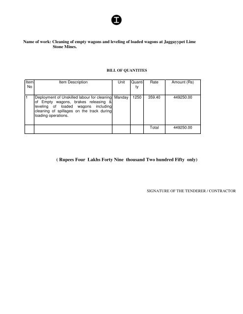 Cleaning of empty wagons & leveling of loaded ... - Vizag Steel