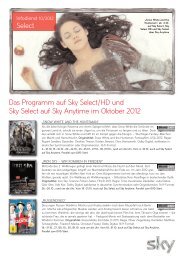 Das Programm auf Sky Select/HD und Sky Select auf Sky ... - Sky.de