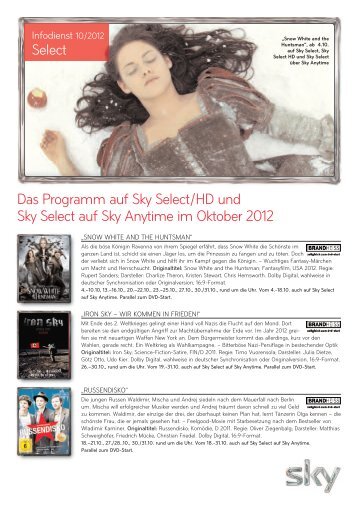 Das Programm auf Sky Select/HD und Sky Select auf Sky ... - Sky.de