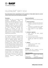 Datasheet - Glenium Sky 504 - BASF Construction Chemicals