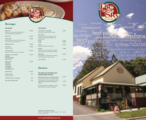 Pie In The Sky Menu.indd