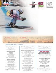 USSA Masters Contacts - Alpine - US Ski Team