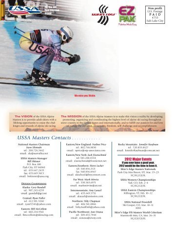 USSA Masters Contacts - Alpine - US Ski Team