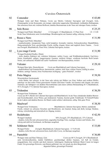 Lyss rouge Cuvée € 31,90 - Wienerwaldhof
