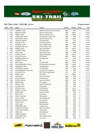 SKI-TRAIL 2006 - SKATING 30 km Ergebnisliste Platz StNr Verein ...