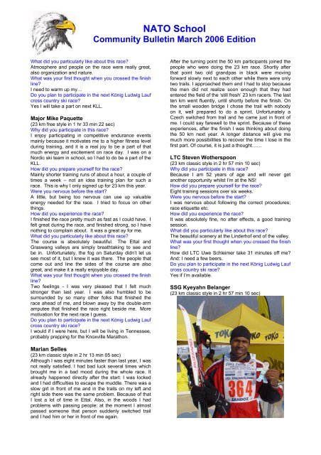 Issue Nr. 1 March 2006 - NATO School