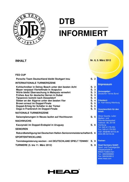 DTb info Nr.8 vom 5.März 2012