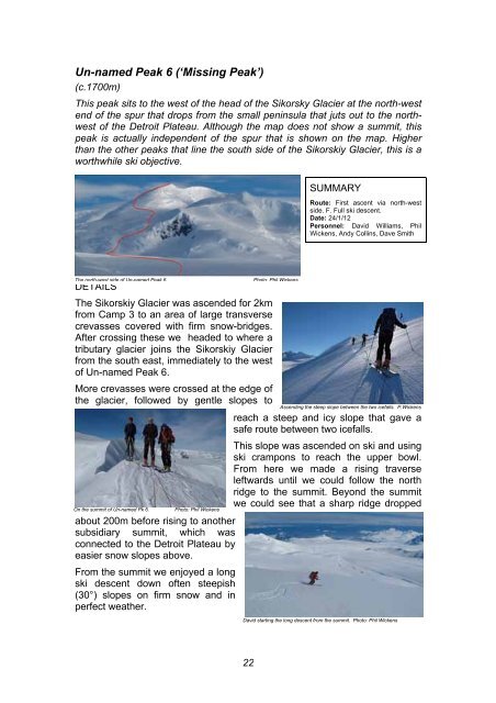 2012 Eagle SKi Club Antarctic Expedition Report VERSION - UIAA