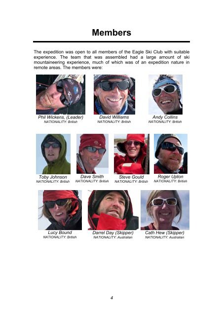 2012 Eagle SKi Club Antarctic Expedition Report VERSION - UIAA