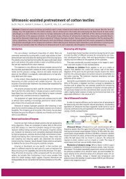 Ultrasonic-assisted pretreatment of cotton textiles