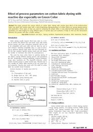 Effect of process parameters on cotton fabric dyeing