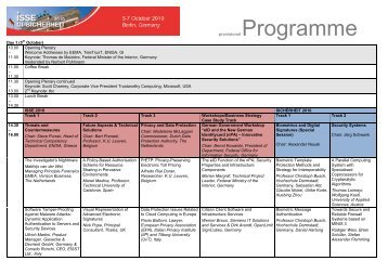 ISSE Programme Outline