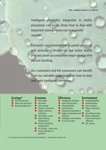 4Es - Intelligent Chemistry for Polyester