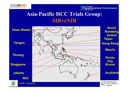 The SIRSA, SIRveNIB, SARAH and SORAMIC Clinical Trials - ITR8