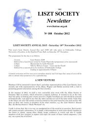 LisztSoc Newsletter 108 (draft) - Wagner Society of England