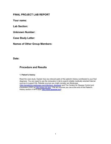 Print a PDF of Final Project Lab Report - CCBC Faculty Web