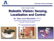 Robotic Vision: Sensing, Localization and Control