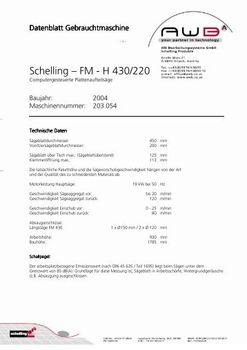 Datenblatt FM 430-203.054