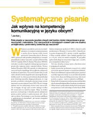 systematyczne pisanie - Języki Obce w Szkole