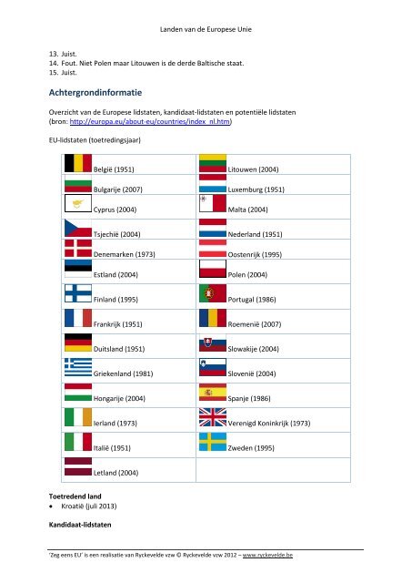 Landen van de Europese Unie