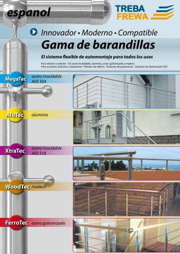 la barandilla de acero inoxidable AISI 316 - Treba Bausysteme GmbH